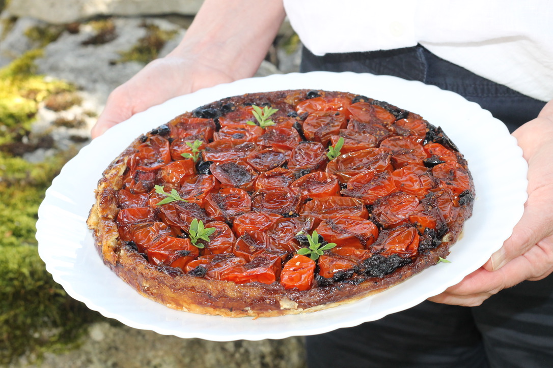 Caramelised Red Onion and Chestnut Tarte Tatin